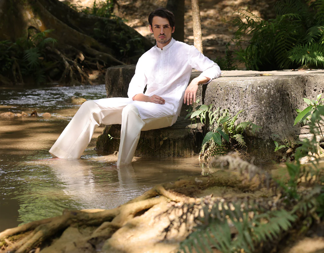 WHITE COTTON KURTA | JJK-S-34950/S25/JJ9778-FL - Image 5