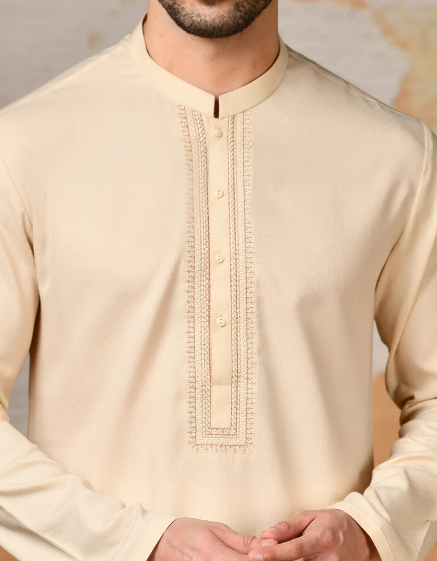 BROWN BLENDED KURTA | JJK-S-37802/S24/JJ87 - Image 2