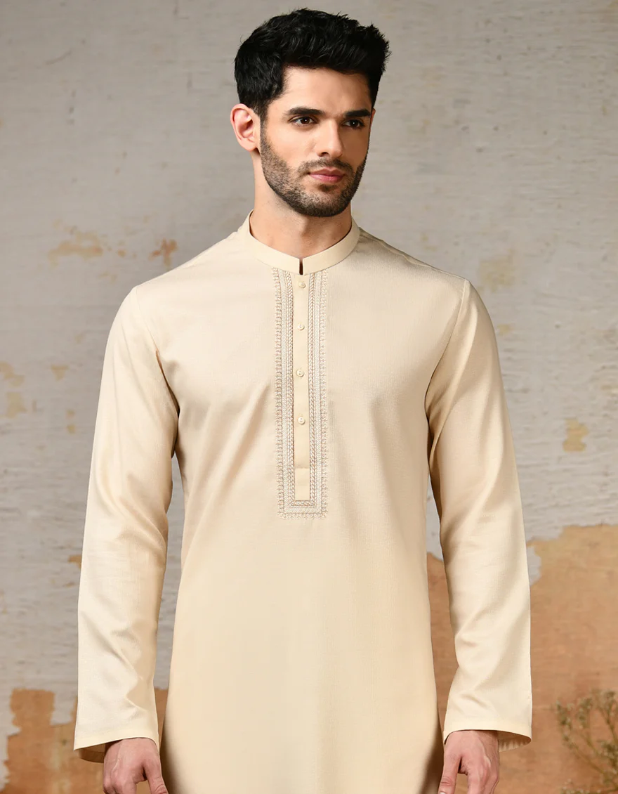 BROWN BLENDED KURTA | JJK-S-37802/S24/JJ87 - Image 3