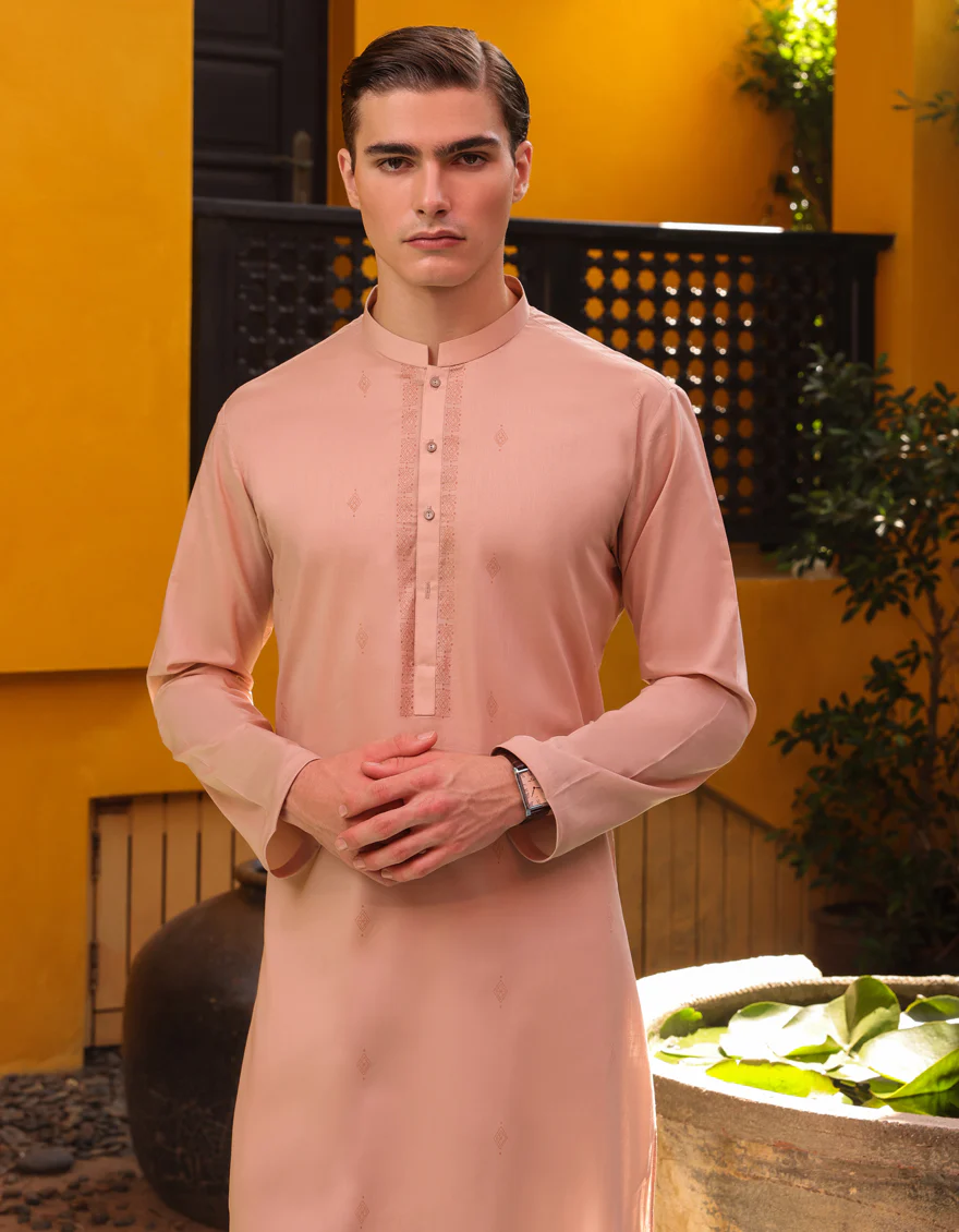 ORANGE COTTON KURTA | JJK-S-37808/S24/JJ87 - Image 3