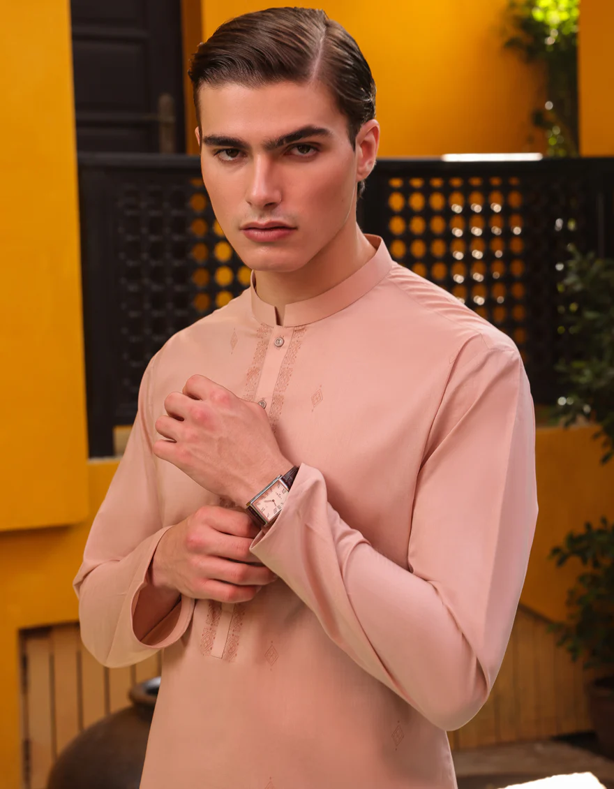 ORANGE COTTON KURTA | JJK-S-37808/S24/JJ87 - Image 4