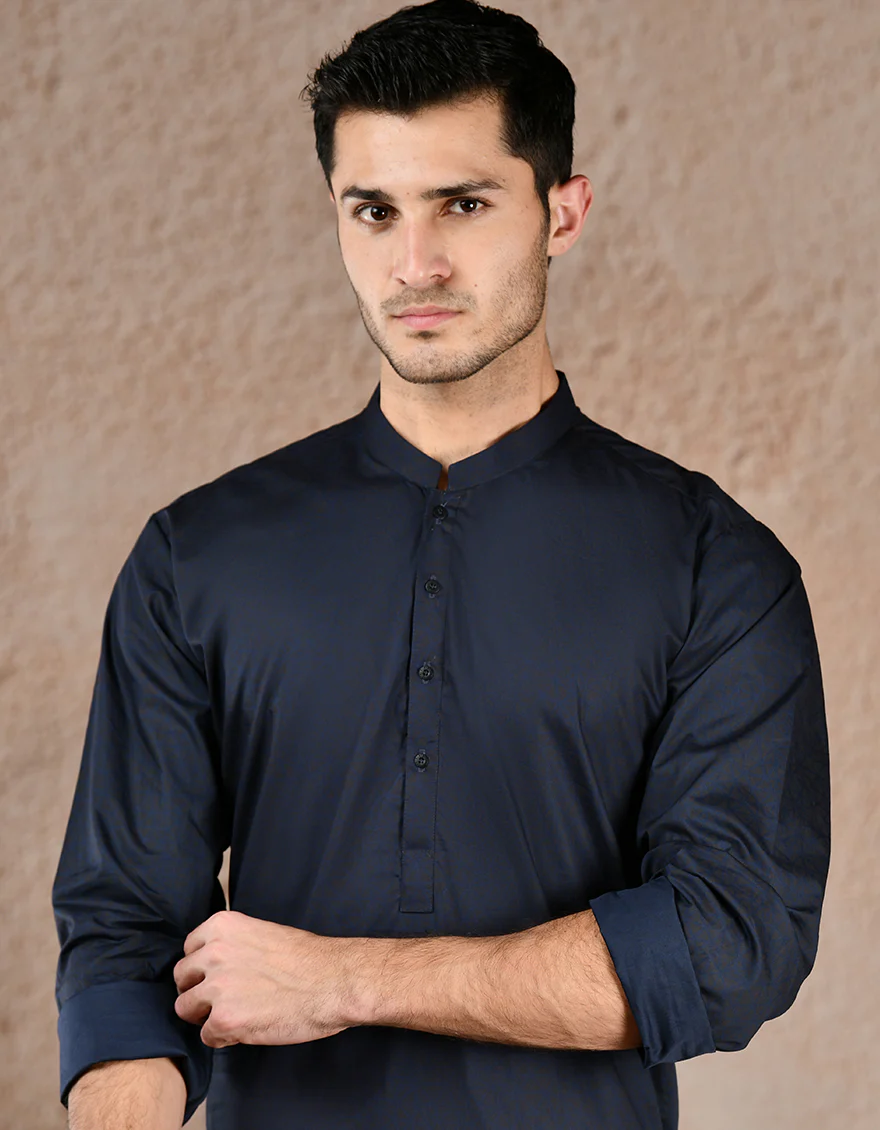 BLUE COTTON KURTA | JJK-S-39308/S25/JJ5252-FL - Image 2