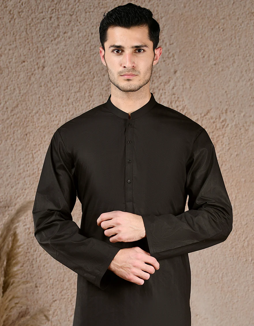 OAK BROWN COTTON KURTA | JJK-S-39309/S25/JJ5252-FL - Image 2