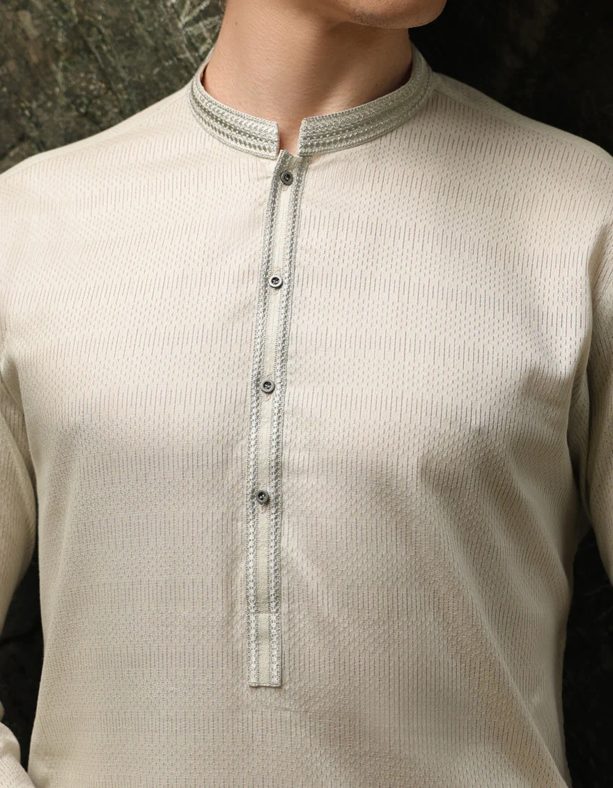 APPLE GREEN COTTON KURTA | JJK-S-46487/S25/JJ9502-SF - Image 2