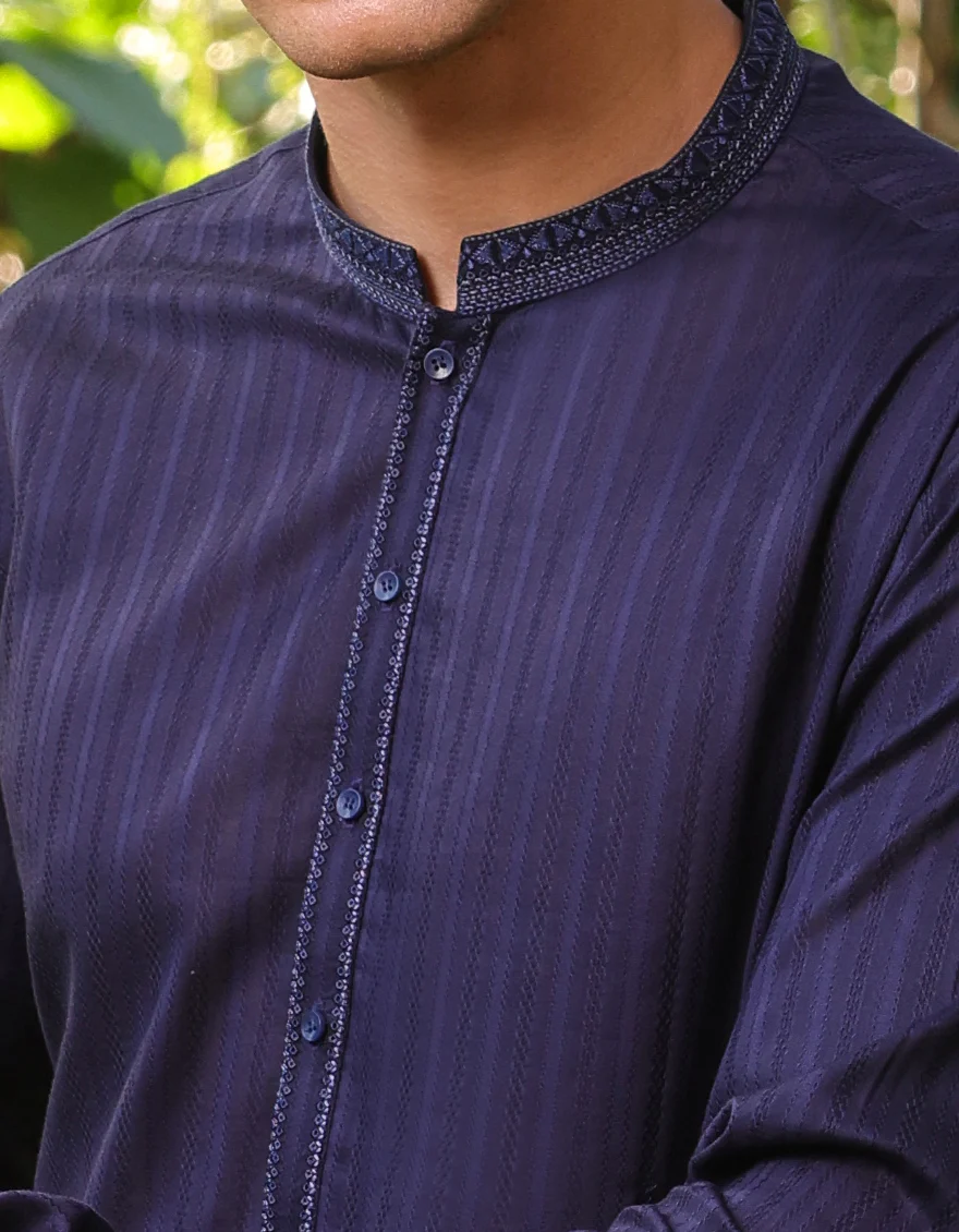 ROYAL BLUE COTTON KURTA | JJK-S-47104/S24/JJ8897-SF - Image 2
