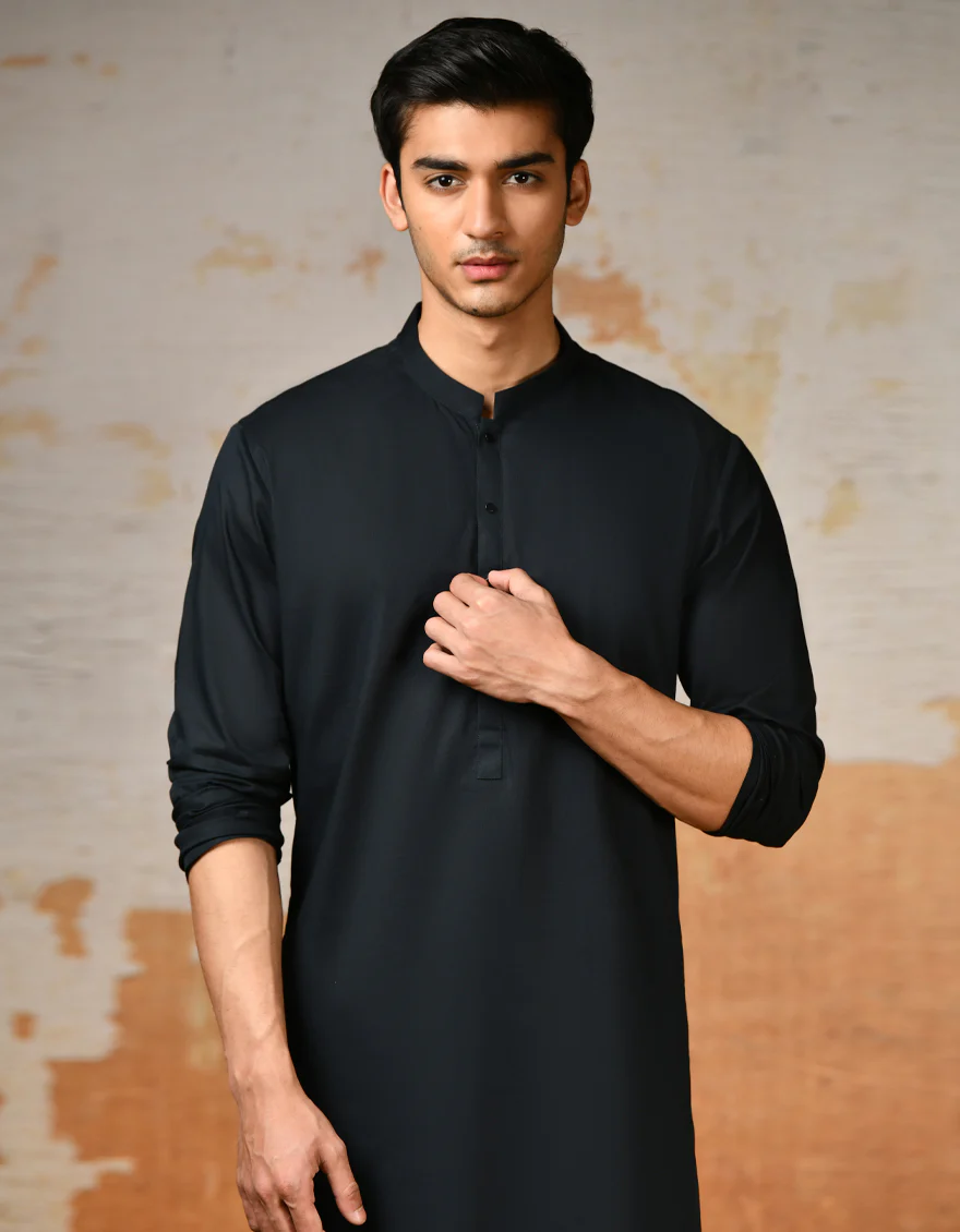 BLUE COTTON KURTA | JJK-S-47176/S24/JJ92 - Image 3