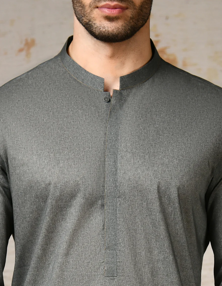GREY COTTON KURTA | JJK-S-47219/S24/JJ9212-SF - Image 2