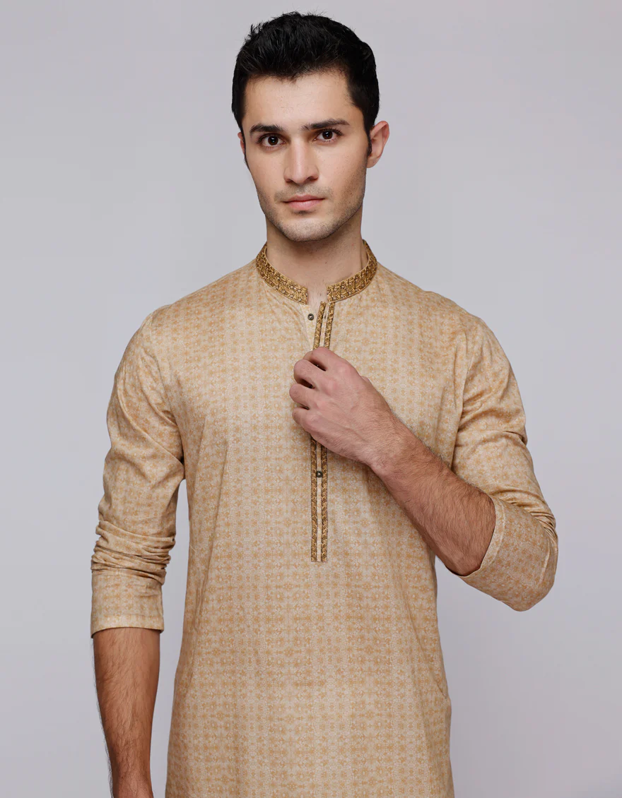 BROWN COTTON KURTA | JJK-S-47260/S24/JJ9212-SF - Image 2