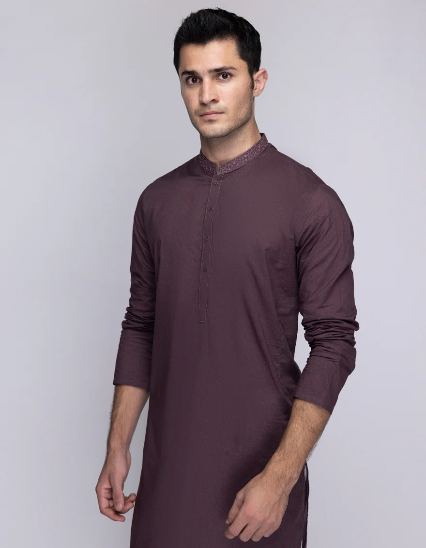RED COTTON KURTA | JJK-S-47408/S25/JJ9774-SF - Image 2