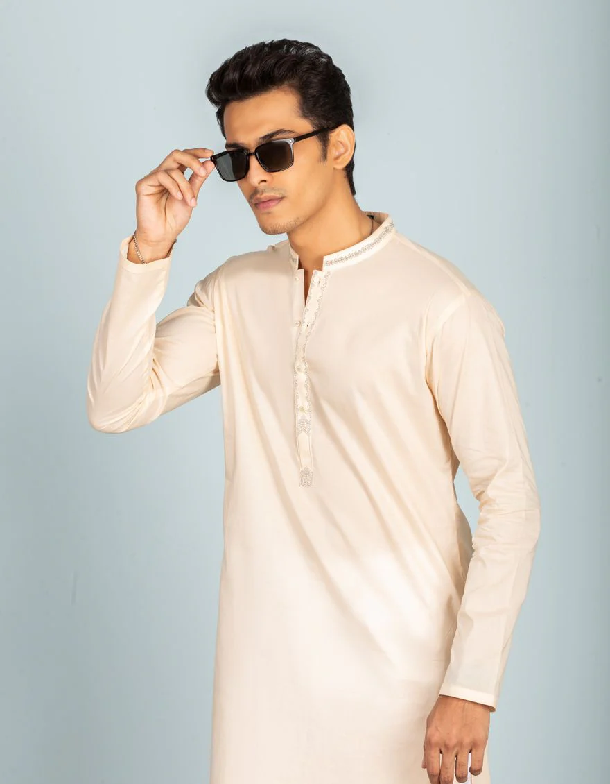 LIGHT PEACH KURTA | JJK-S-US-31107/S20/JJ6874 - Image 3