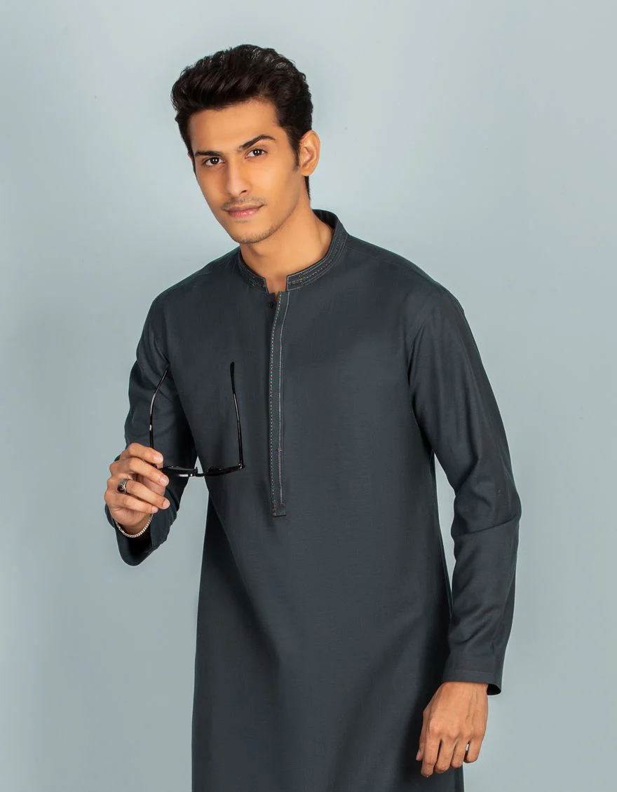 GREYISH GREEN KURTA | JJK-S-US-31114/S21/JJ6810-CL - Image 2