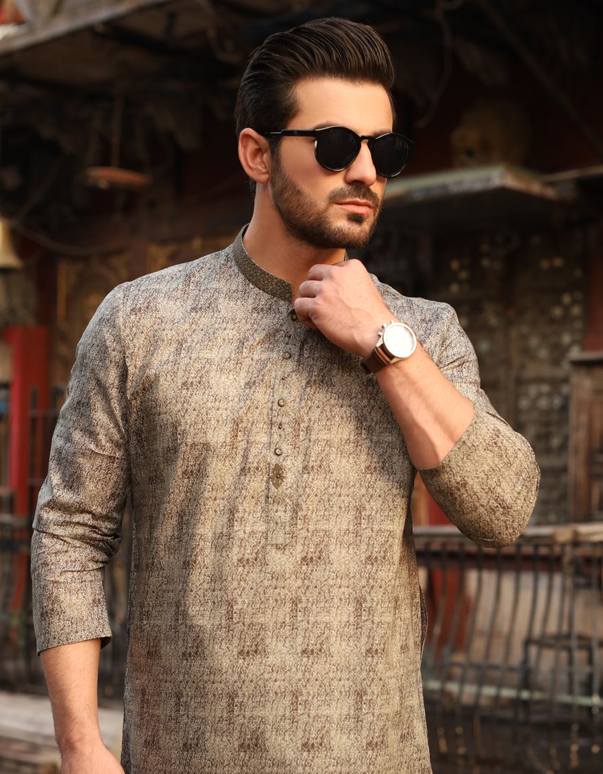 KAYE GREEN KURTA | JJK-S-US-31117/S21/JJ6837 - Image 2