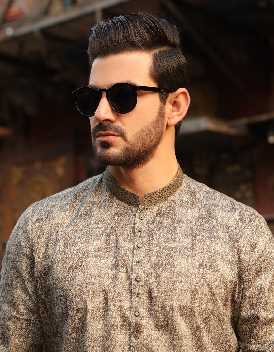 KAYE GREEN KURTA | JJK-S-US-31117/S21/JJ6837 - Image 3