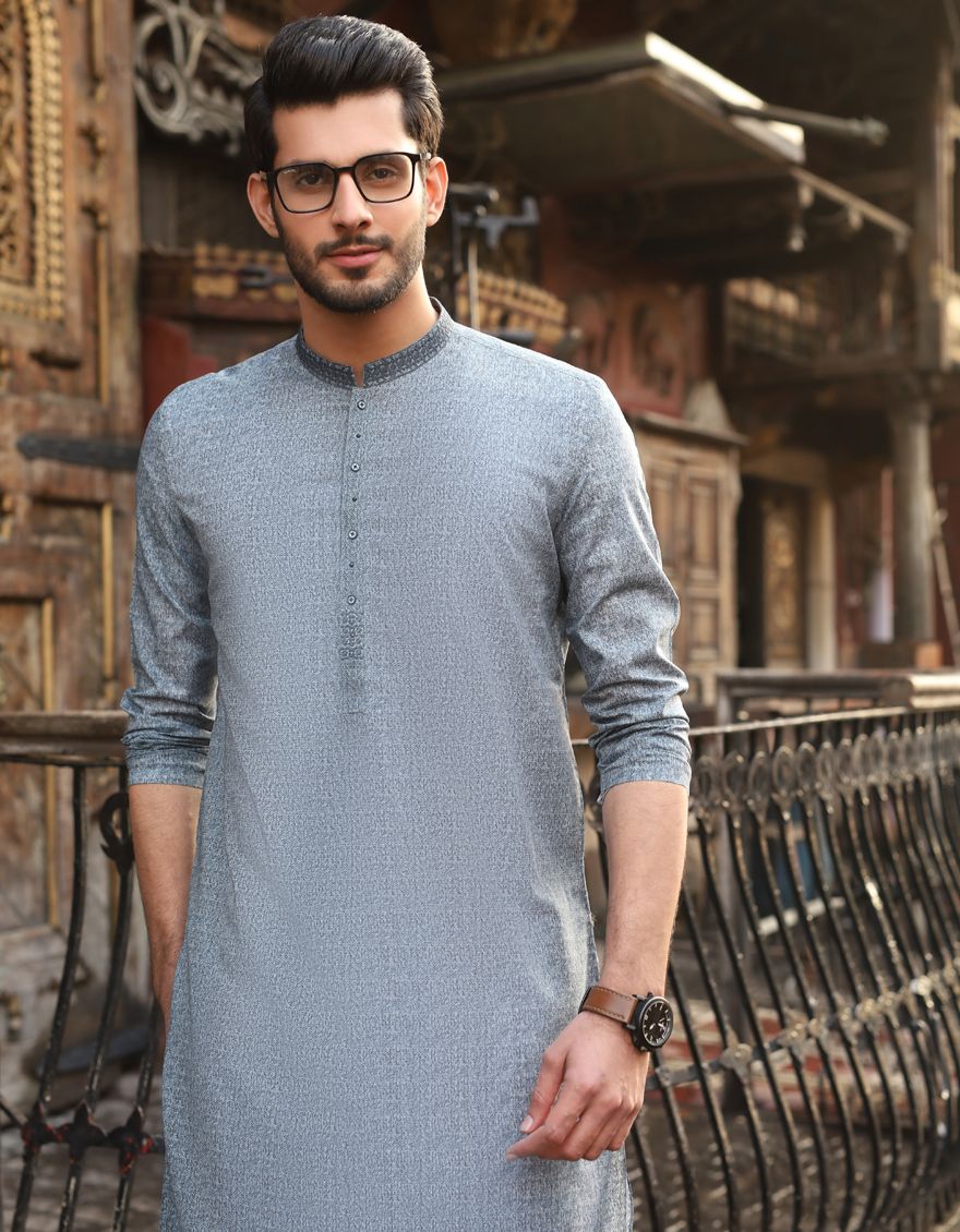 PIGEON BLUE KURTA | JJK-S-US-31118/S21/JJ6837 - Image 2