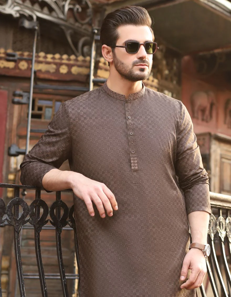 COFFEE BROWN KURTA | JJK-S-US-31119/S21/JJ6837 - Image 2