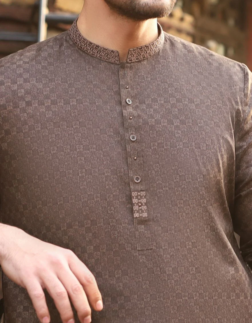 COFFEE BROWN KURTA | JJK-S-US-31119/S21/JJ6837 - Image 3