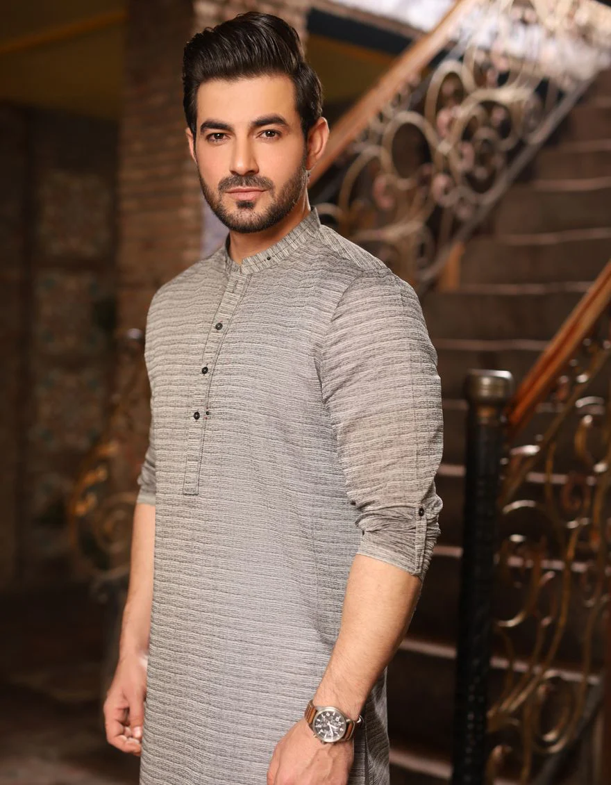CHARCOAL BLACK KURTA | JJK-S-US-31152/S21/JJ6841 - Image 2