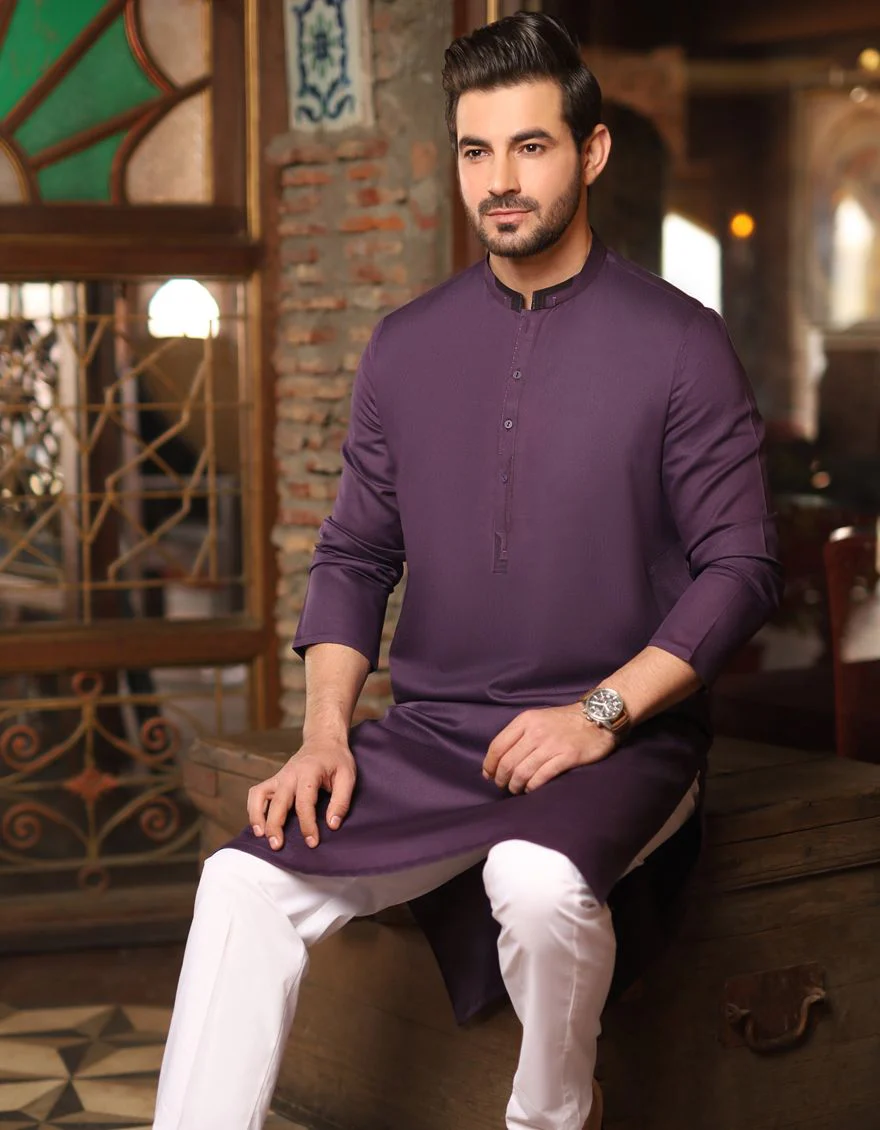 DEEP PURPLE KURTA | JJK-S-US-31155/S21/JJ7040 - Image 2