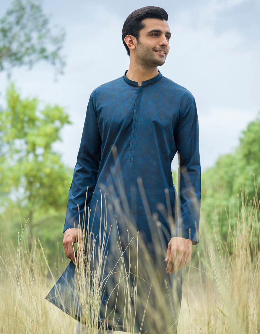D BLUE KURTA | JJK-S-US-31182/S21/JJ7210-SF - Image 2