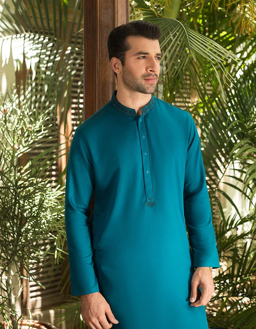 SEA GREEN KURTA | JJK-S-US-32442/S20/JJ6959 - Image 2