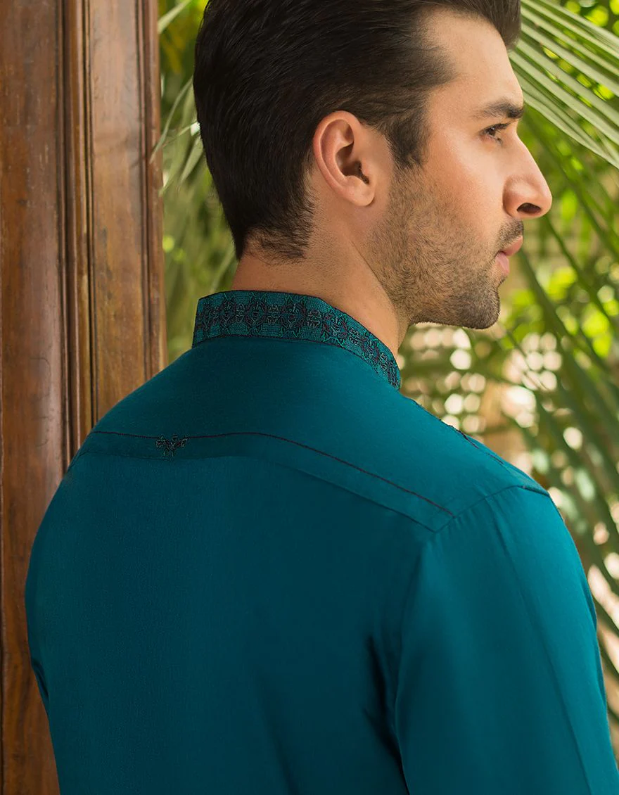 SEA GREEN KURTA | JJK-S-US-32442/S20/JJ6959 - Image 3
