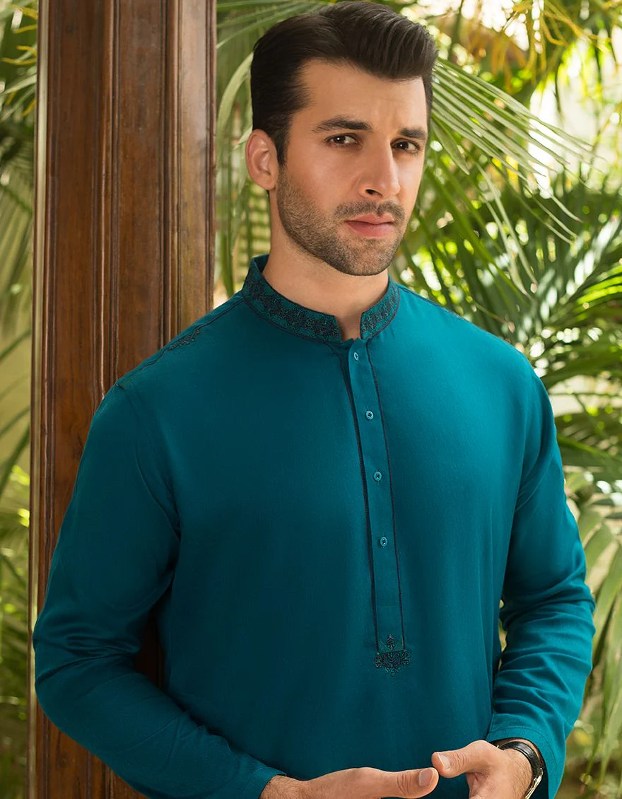 SEA GREEN KURTA | JJK-S-US-32442/S20/JJ6959 - Image 4