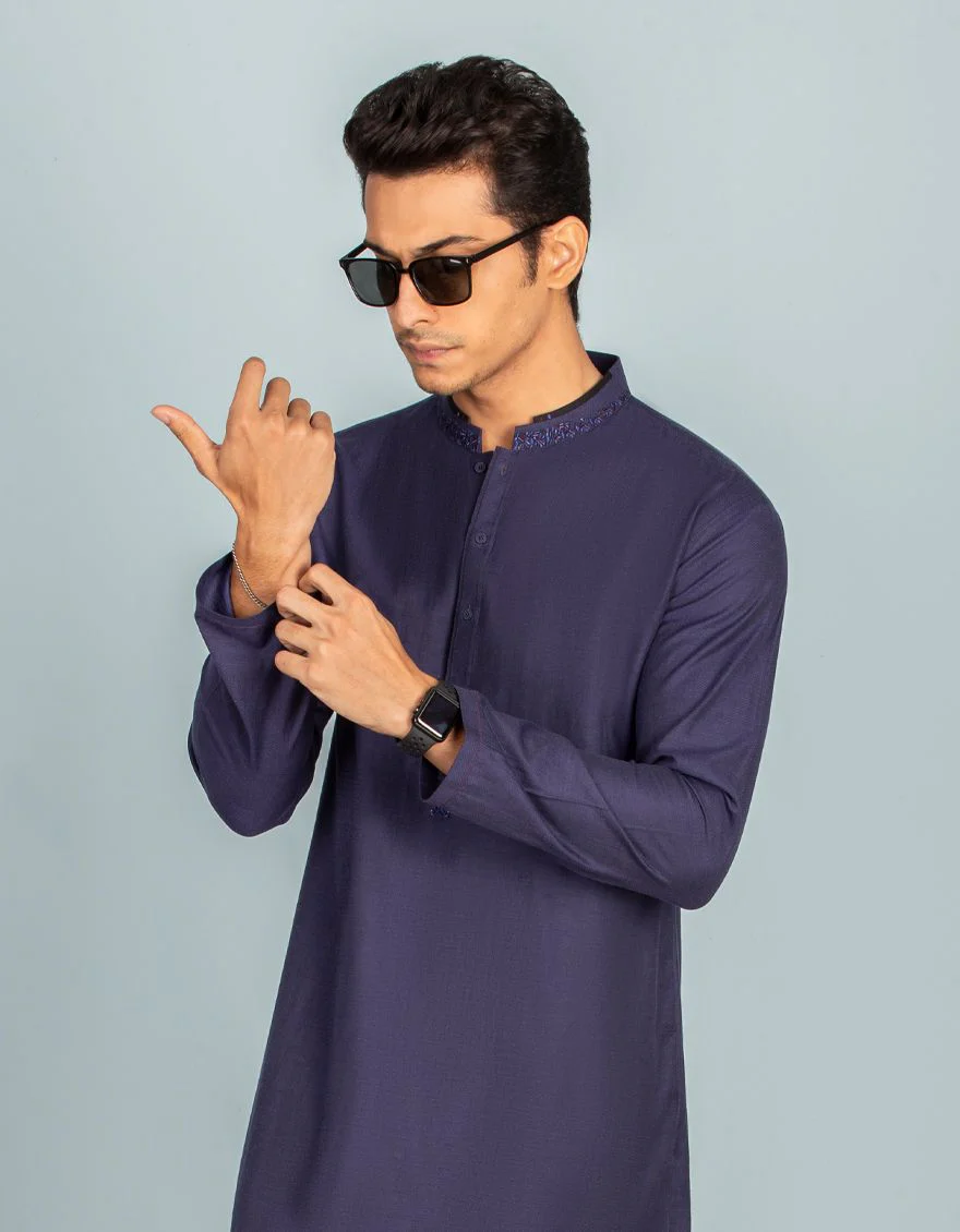 INDIGO KURTA | JJK-S-US-32446/S21/JJ6810-SF - Image 2