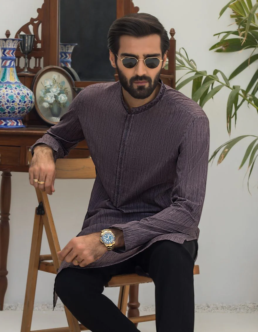 DARK INDIGO KURTA | JJK-S-US-32485/S21/JJ7210-SF - Image 3