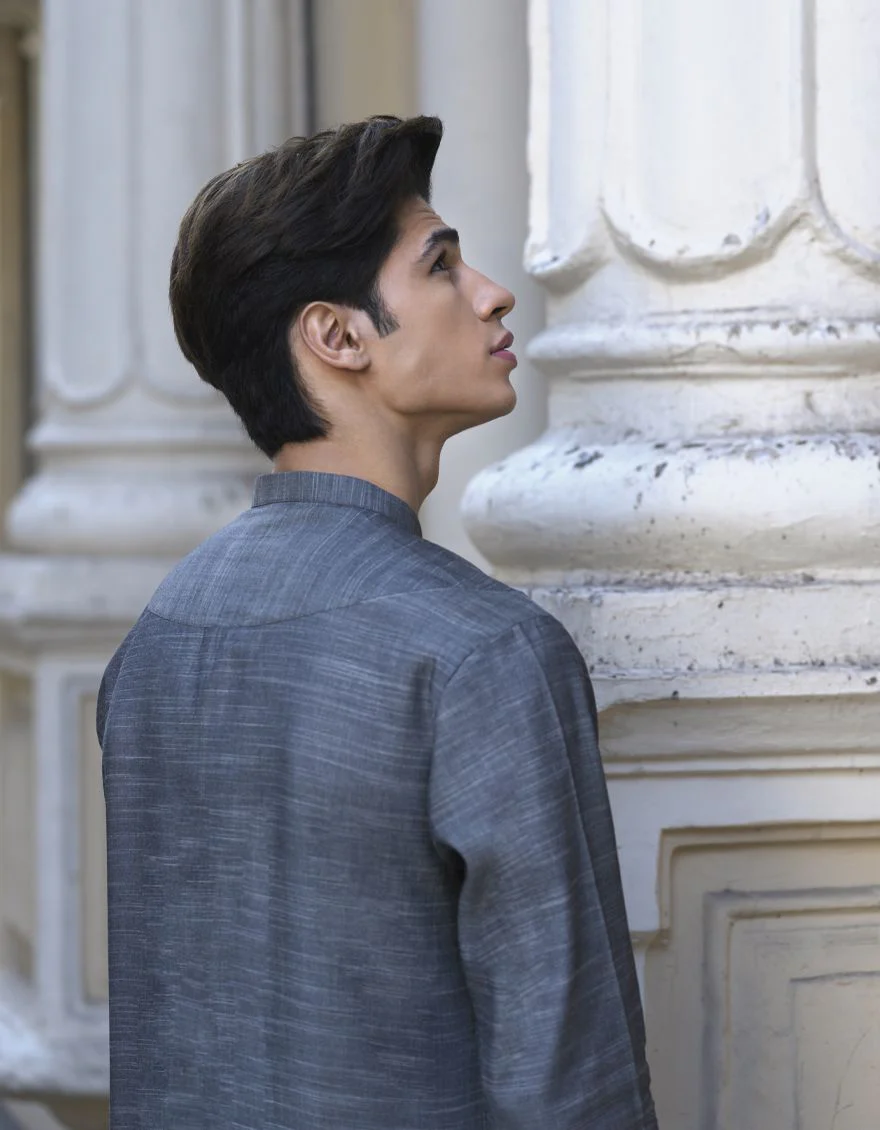 GREY KURTA | JJK-S-US-32534/S22/JJ7608-CL - Image 6