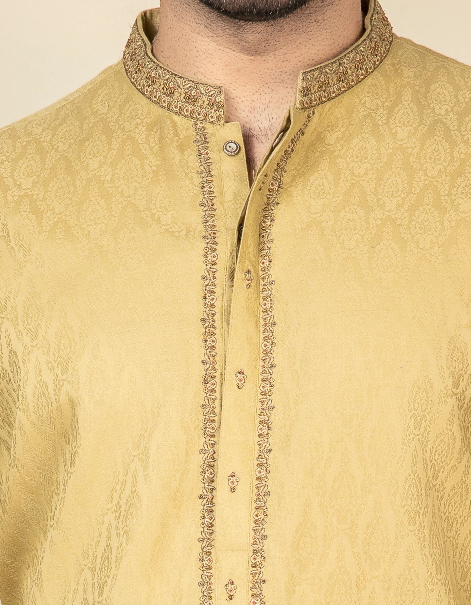 DULL GOLD COTTON KURTA | JJK-S-US-32535/S22/JJ7614-FL - Image 2