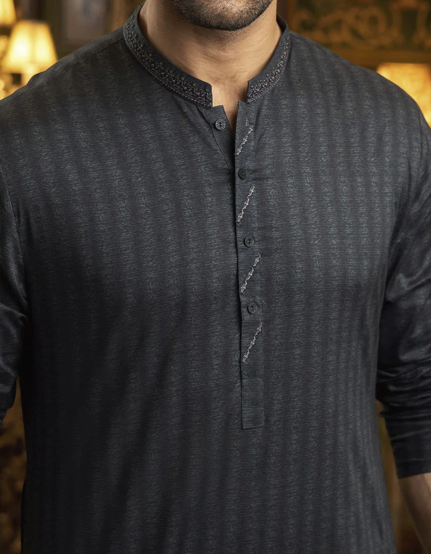 DARK GREEN KURTA | JJK-S-US-32546/S22/JJ7546-SF - Image 3