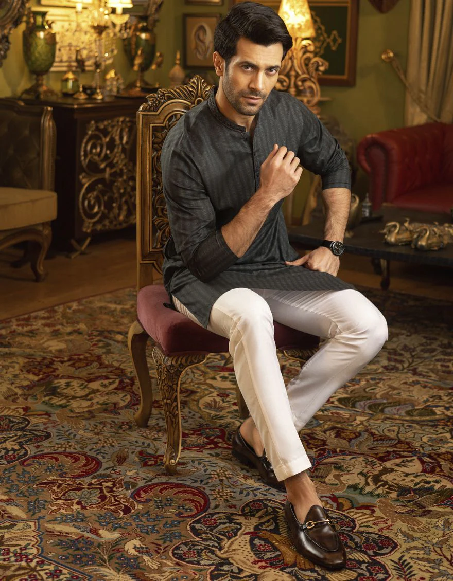 DARK GREEN KURTA | JJK-S-US-32546/S22/JJ7546-SF - Image 6