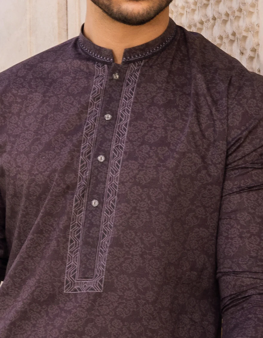 COFFEE BROWN COTTON KURTA | JJK-S-US-32562/S22/JJ7546-SF - Image 2
