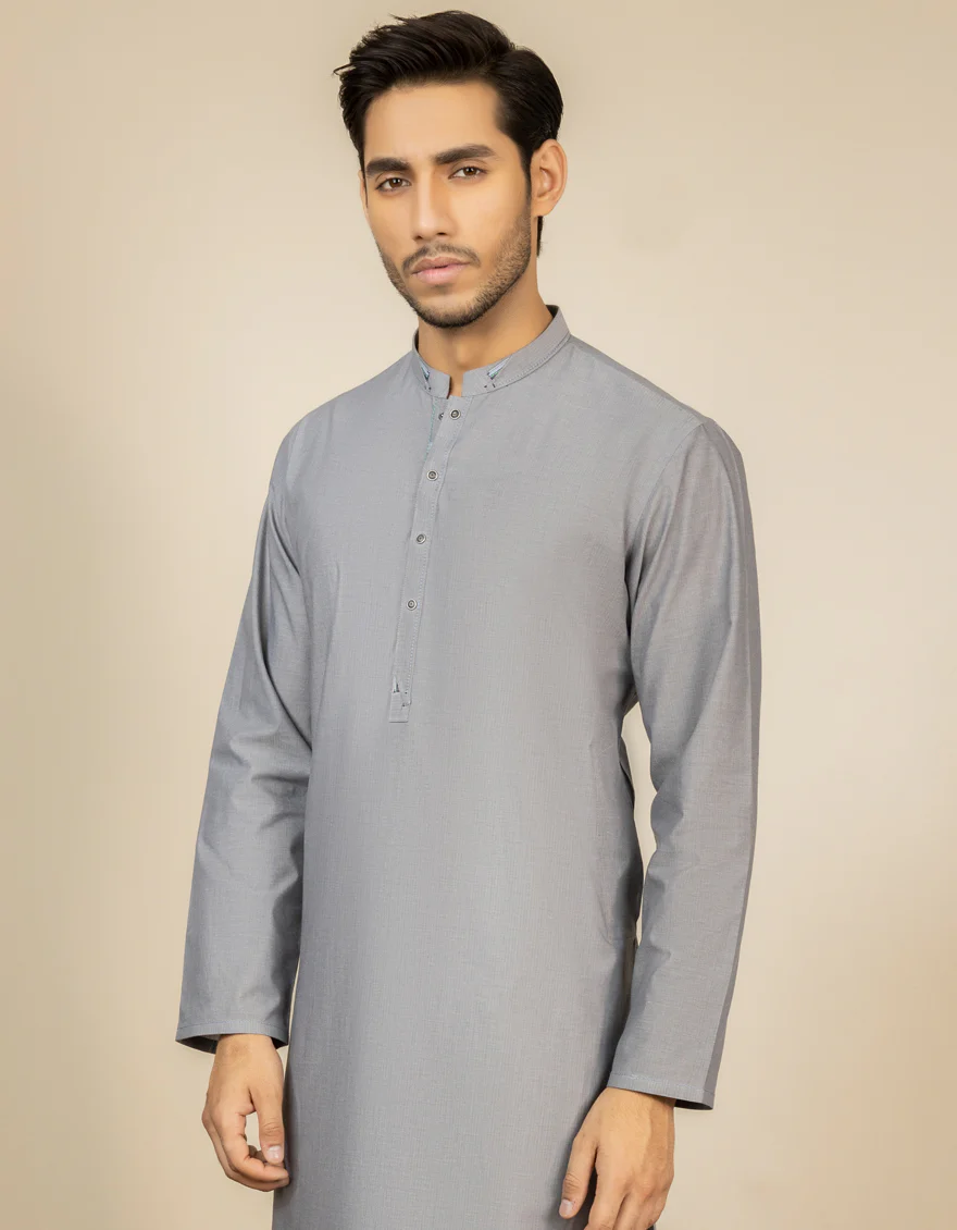 STEEL GREY CVC KURTA | JJK-S-US-32569/S22/JJ7637-CL - Image 3