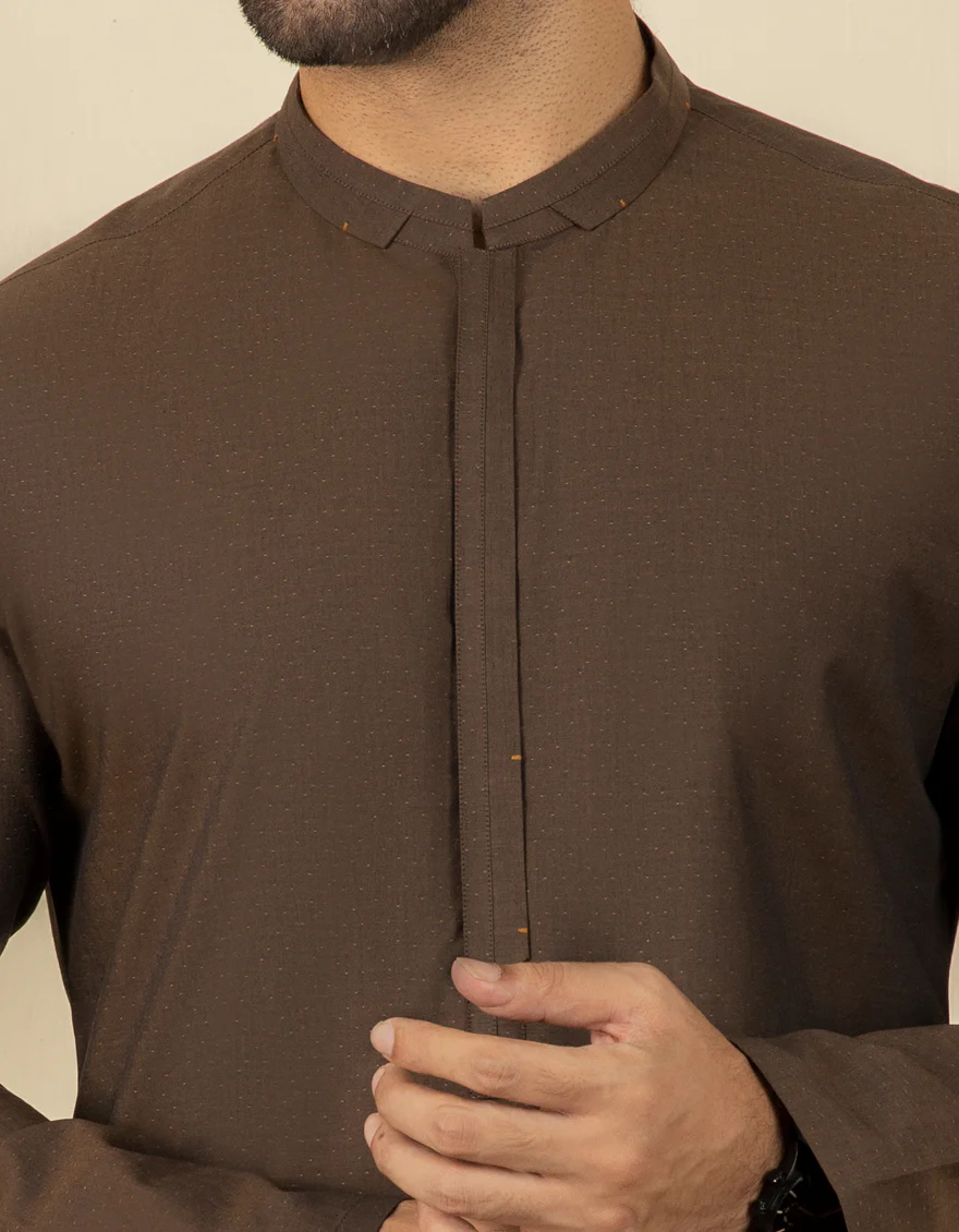 BROWN COTTON KURTA | JJK-S-US-32577/S22/JJ7687-CL - Image 2