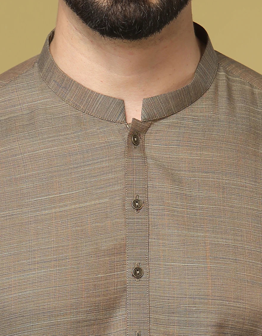 MULTI BEIGE COTTON KURTA | JJK-S-US-32595/S22/JJ7612-PN - Image 2