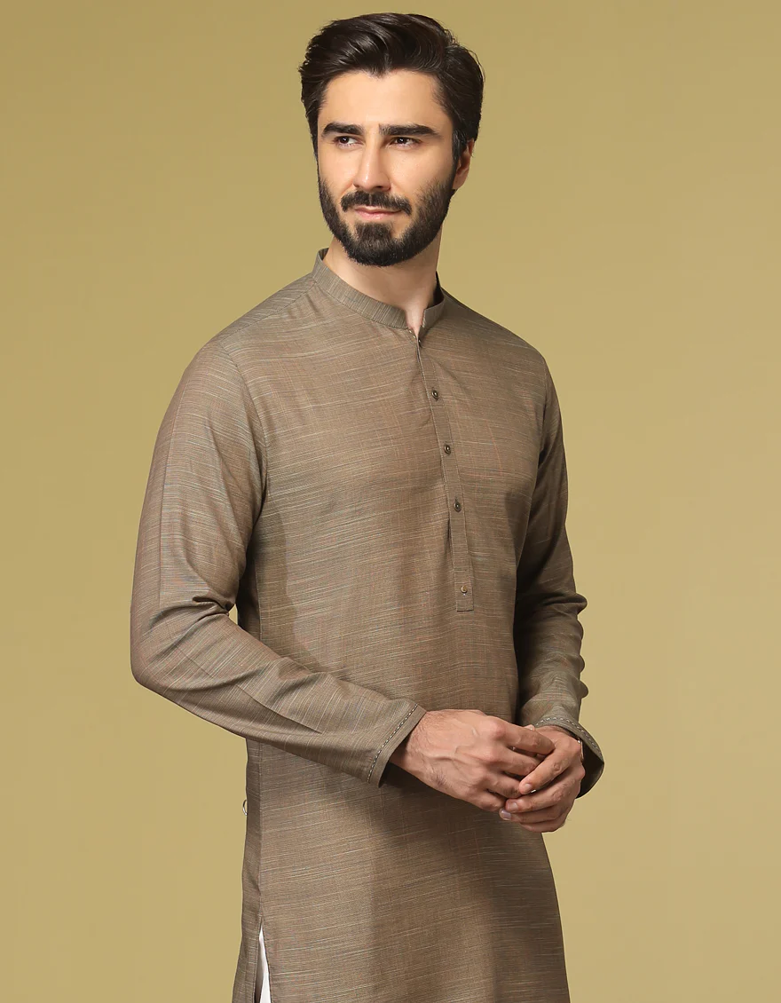 MULTI BEIGE COTTON KURTA | JJK-S-US-32595/S22/JJ7612-PN - Image 3