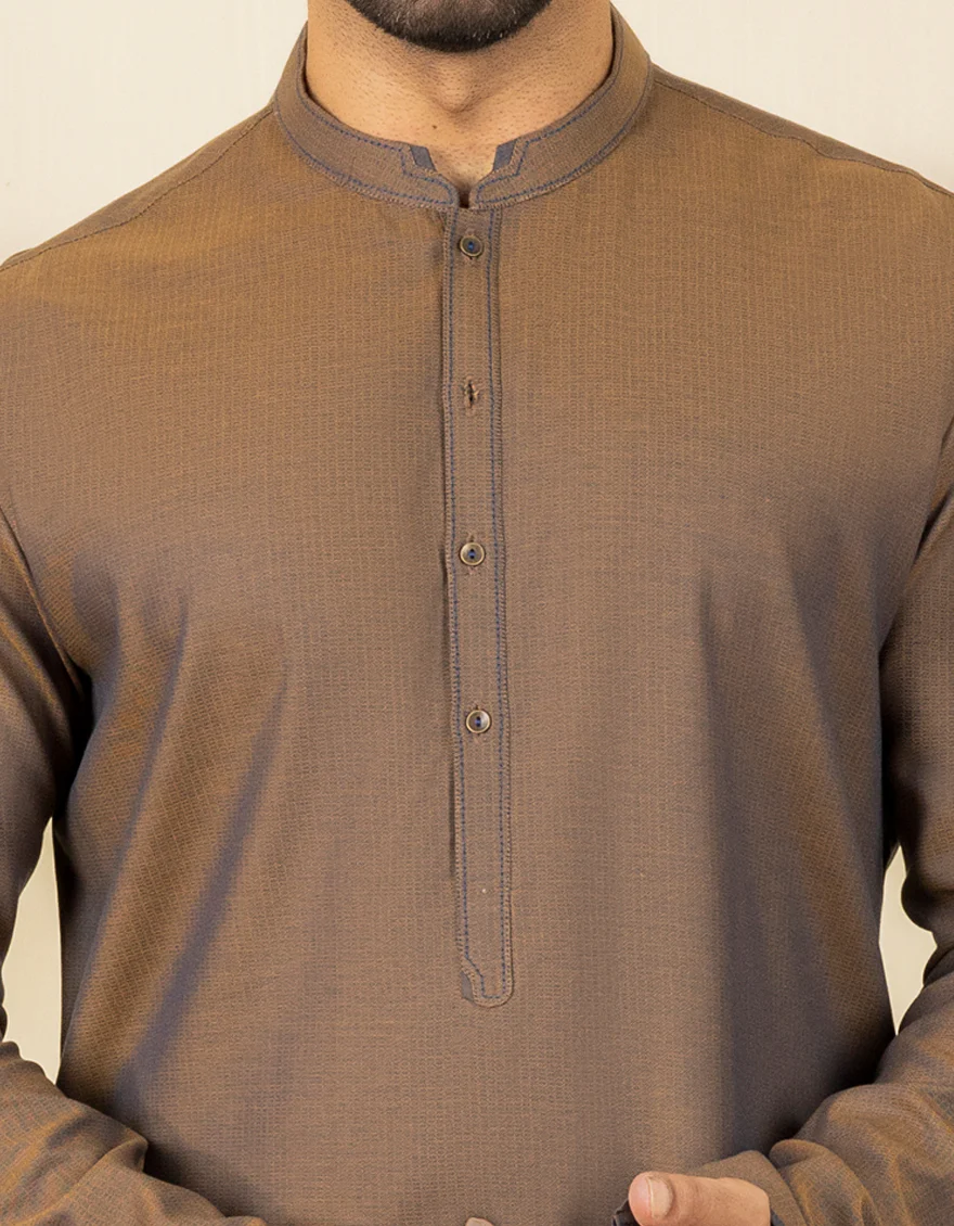 RUST COTTON KURTA | JJK-S-US-32604/S22/JJ8194-CL - Image 2