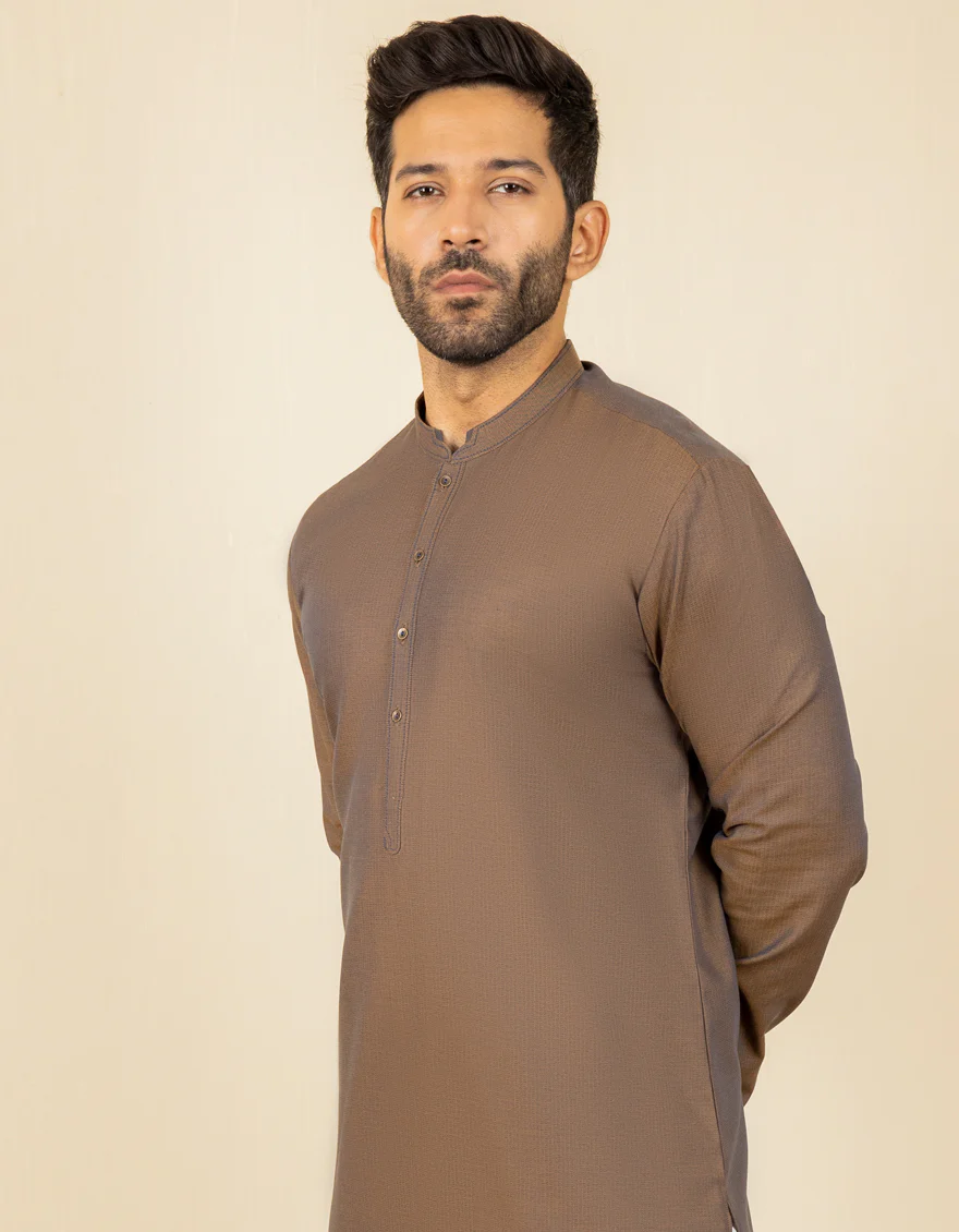 RUST COTTON KURTA | JJK-S-US-32604/S22/JJ8194-CL - Image 3