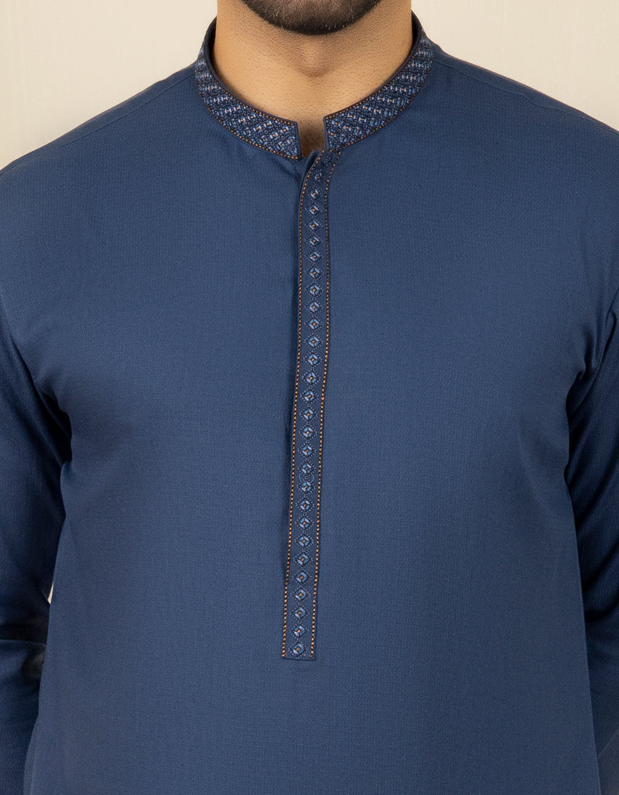 BLUE BLENDED KURTA | JJK-S-US-32610/S22/JJ8127-SF - Image 2