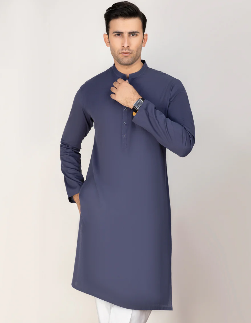 INDIGO KURTA | JJK-S-US-32695/S23/DME3191-PN - Image 3