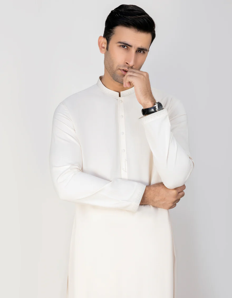 BEIGE BLENDED KURTA | JJK-S-US-32712/S23/JJ8719-SF - Image 3