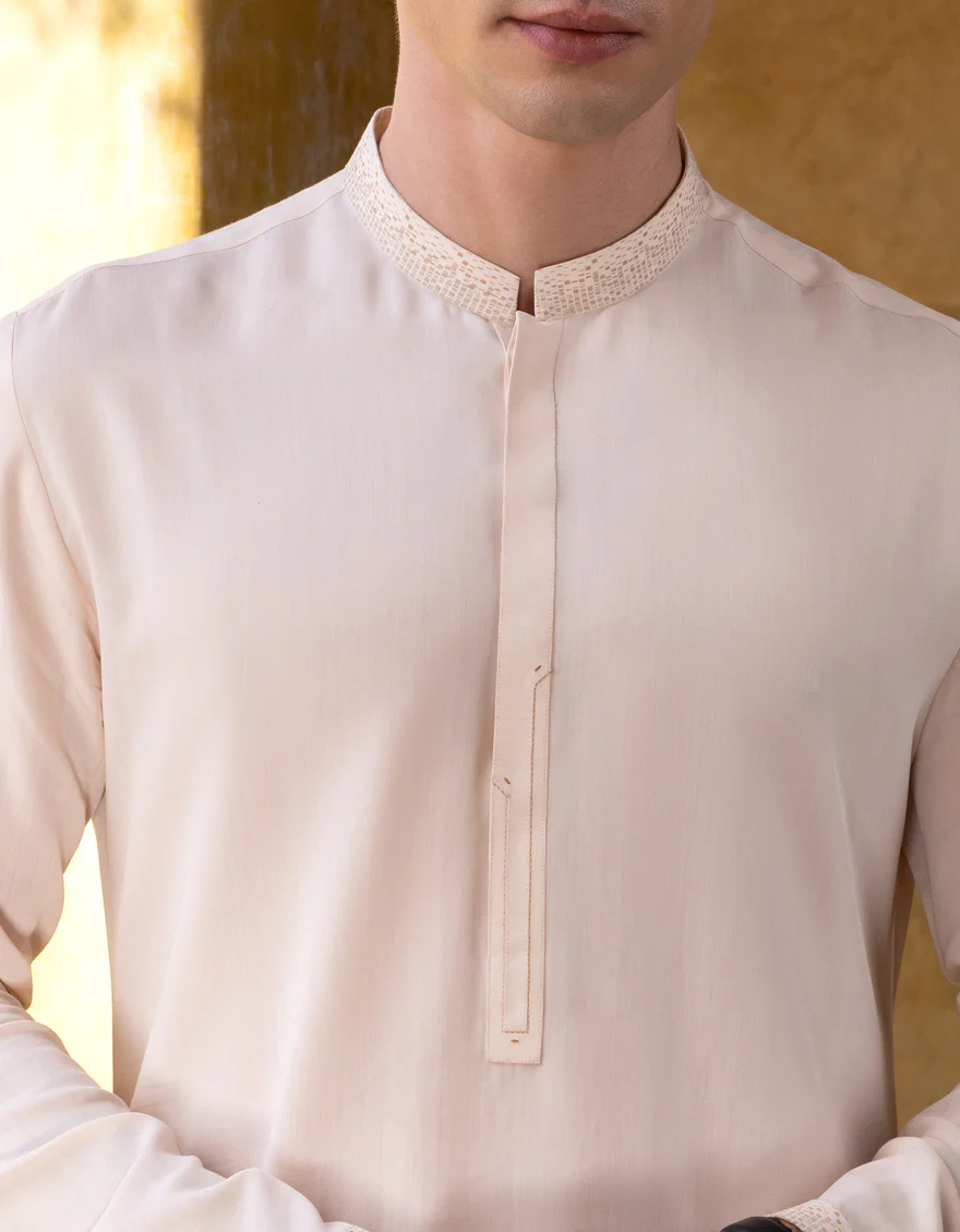 POWDER PINK BLENDED KURTA | JJK-S-US-32713/S23/JJ8719-SF - Image 2