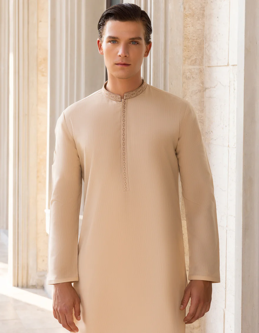 FAWN BLENDED KURTA | JJK-S-US-32723/S23/JJ8894-SF - Image 3