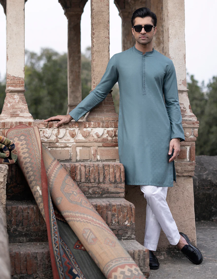 GREEN COTTON KURTA | JJK-S-US-32738/S23/JJ8750-SF