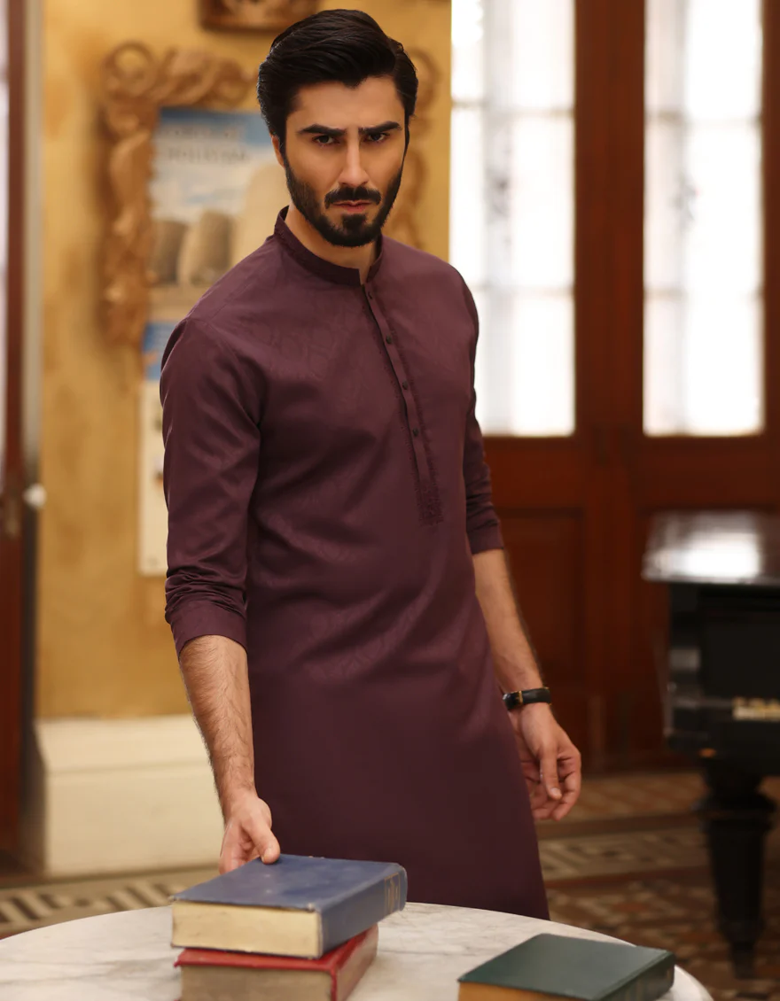 PURPLE BLENDED KURTA | JJK-S-US-32747/S23/JJ8615-SF - Image 2
