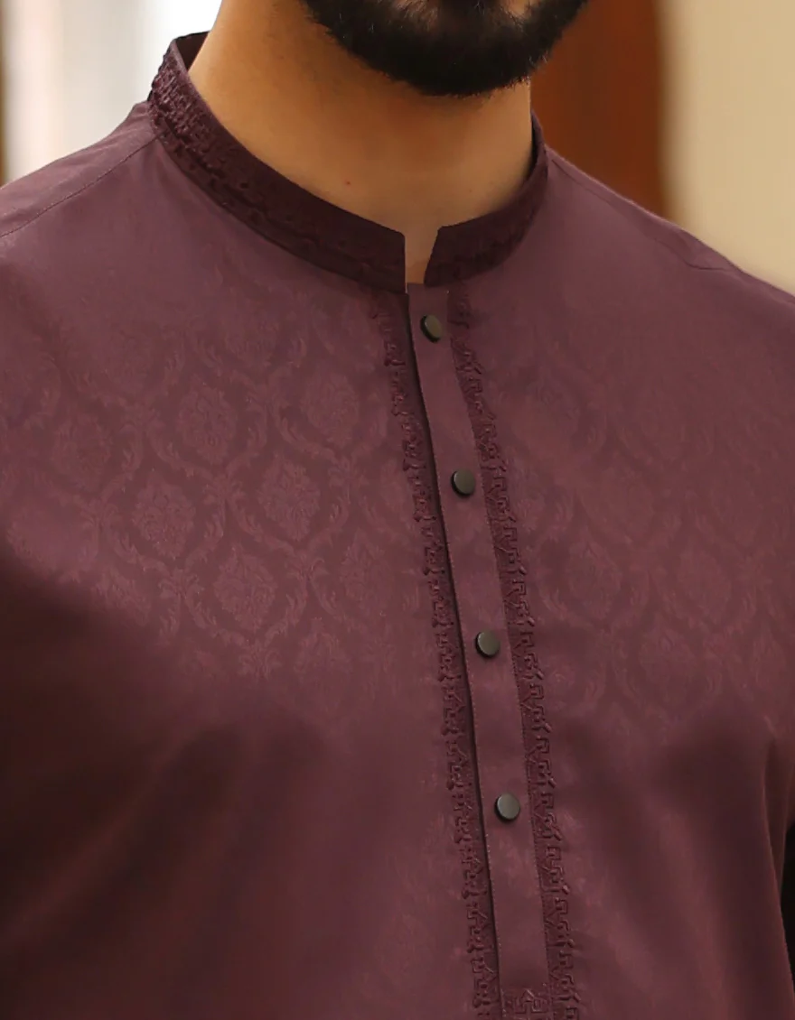 PURPLE BLENDED KURTA | JJK-S-US-32747/S23/JJ8615-SF - Image 3