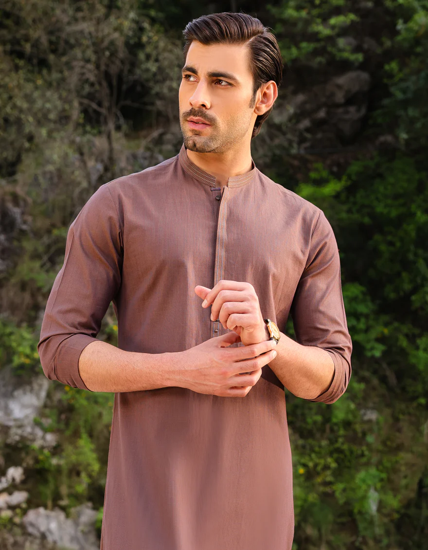 BROWN COTTON KURTA | JJK-S-US-32753/S23/JJ8881-CL - Image 2
