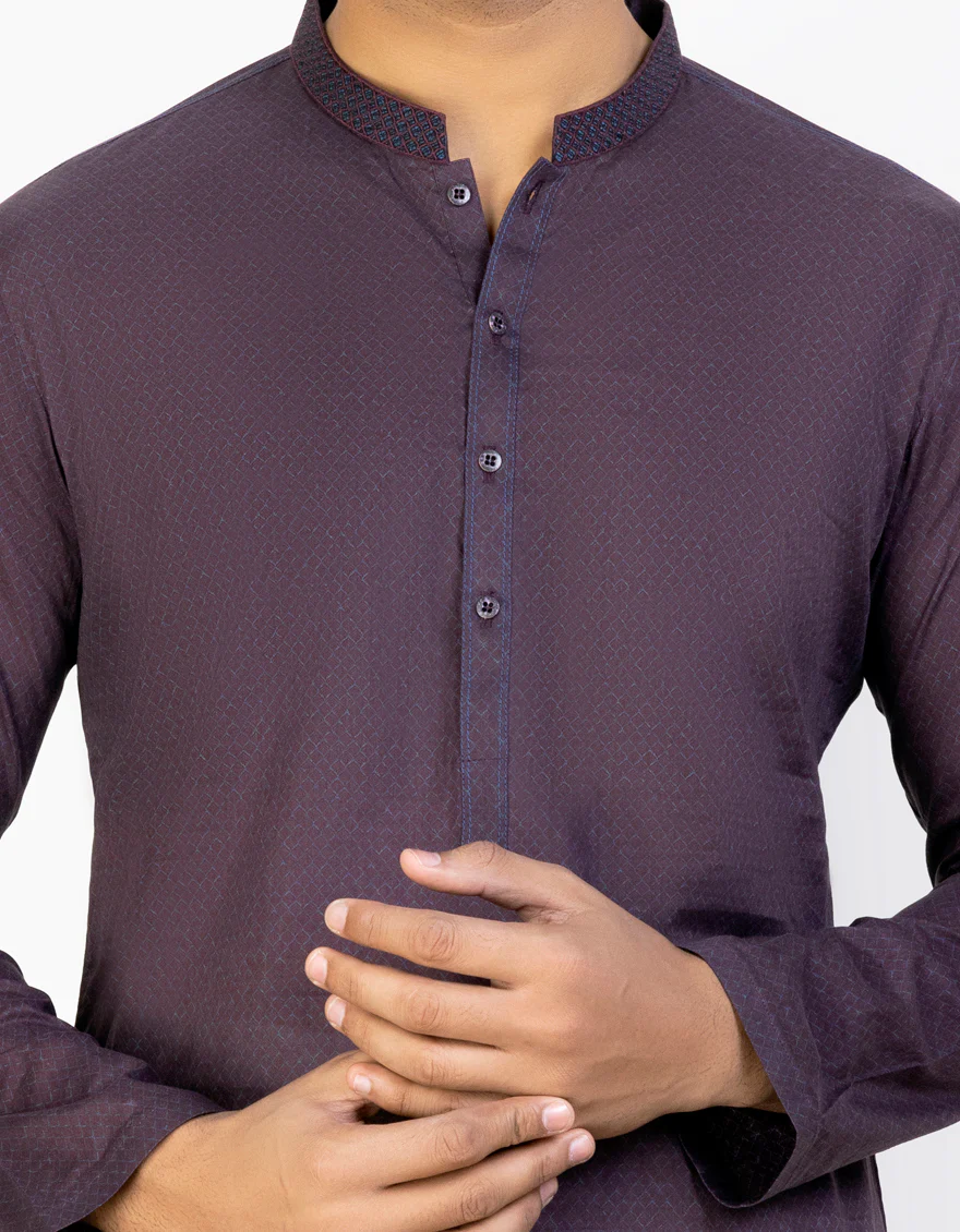MAROON COTTON KURTA | JJK-S-US-32780/S23/JJ8771-SF - Image 2