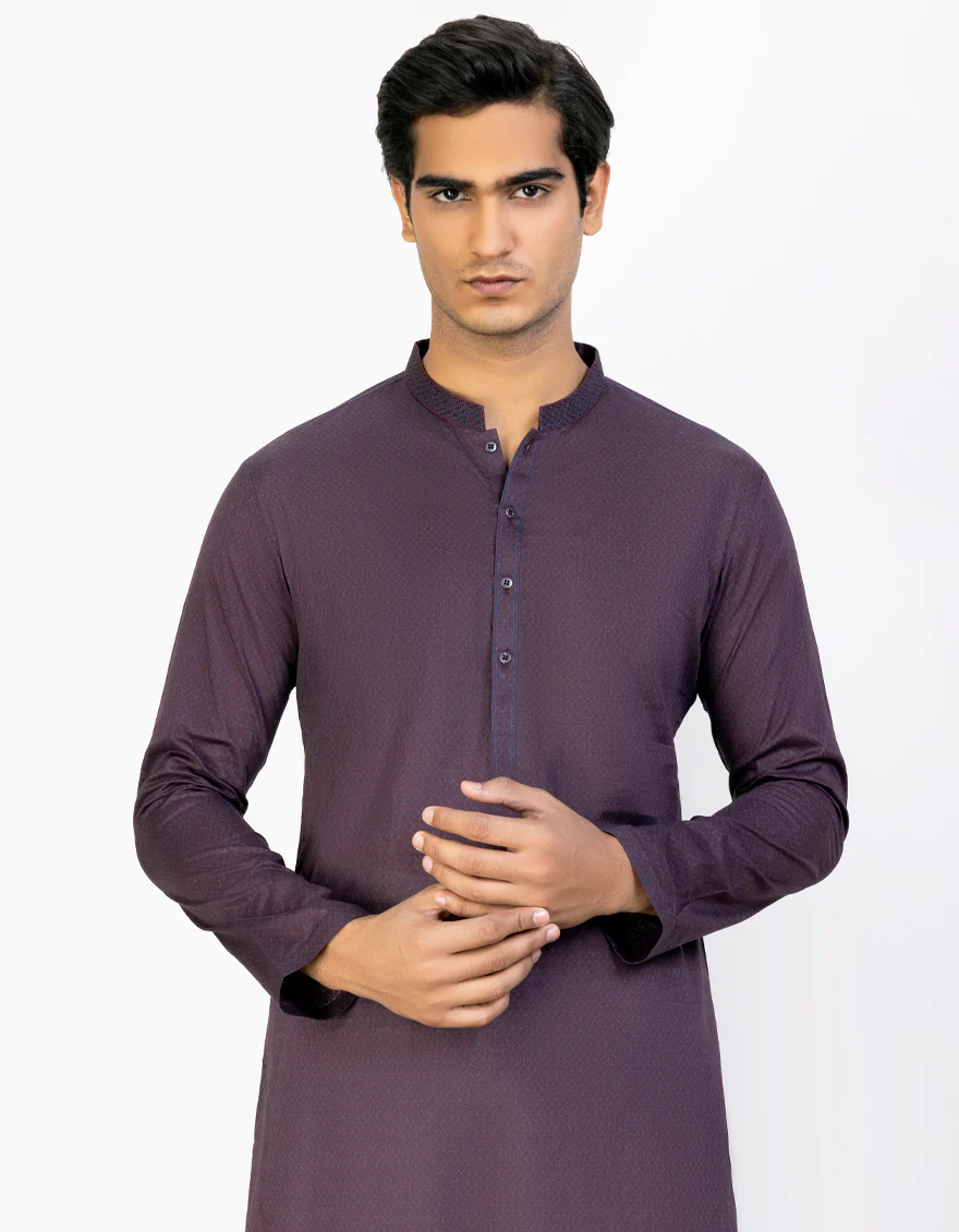 MAROON COTTON KURTA | JJK-S-US-32780/S23/JJ8771-SF - Image 3